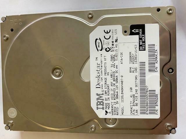 IBM 41.1Gb IDE 7200rpm 3.5in HDD ( 07N9208 IC35L040AVVA07-0 ) USED