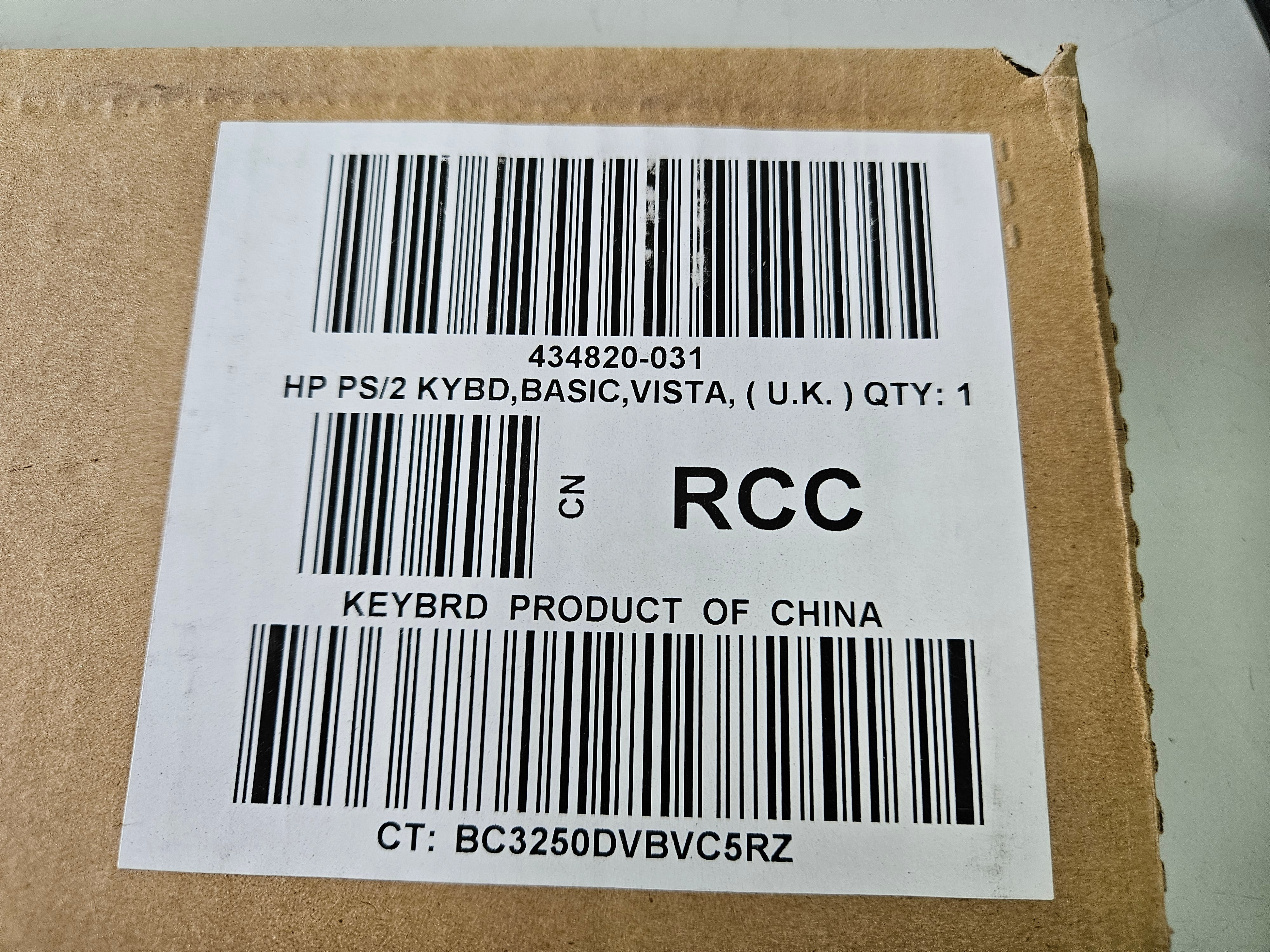 HP PS/2 Keyboard Black/Silver 107 Keys ( KB-0316 434820-031 435302-031 ) NEW