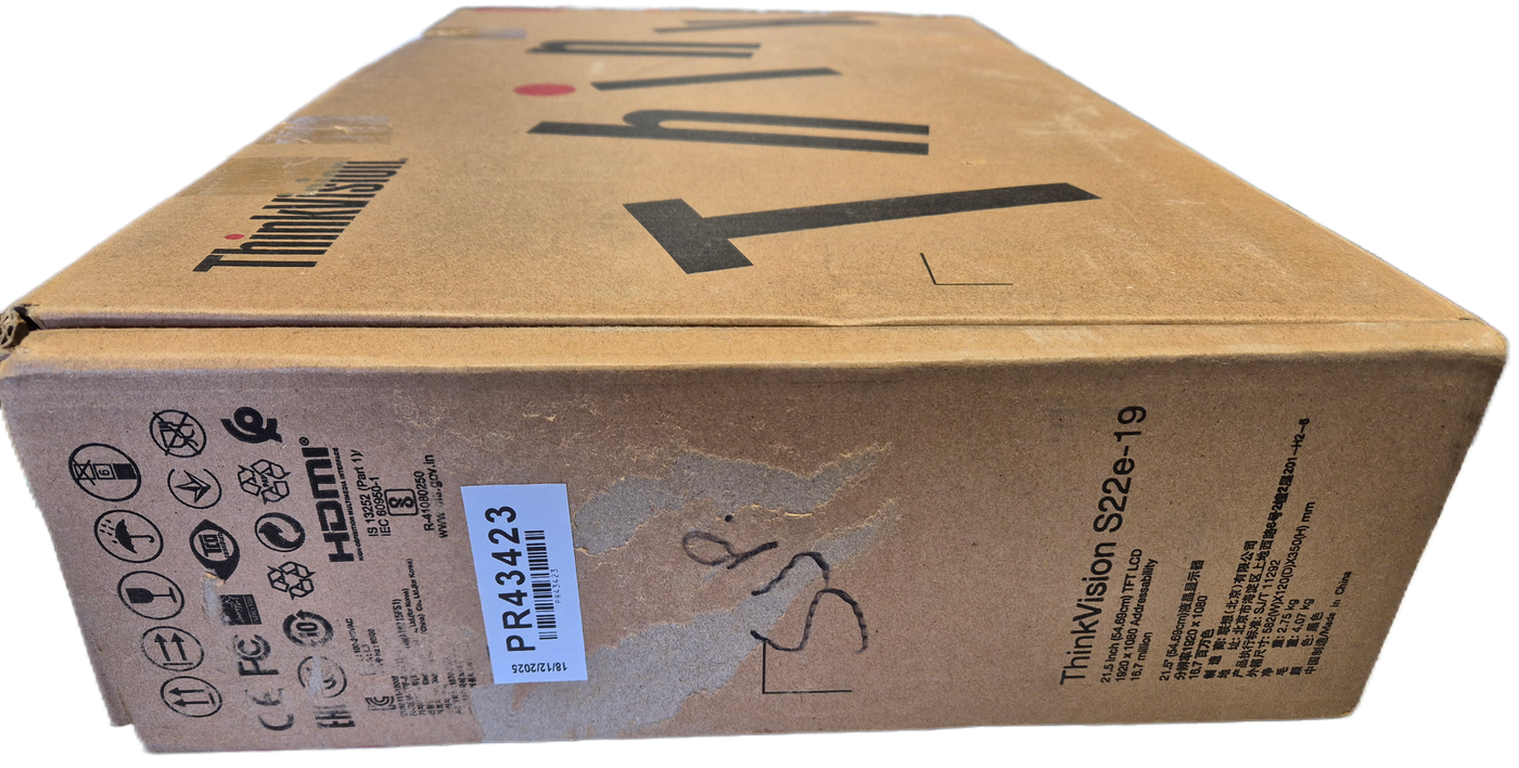 Lenovo ThinkVision S22e-19 21.5” Full HD Monitor - BOXED w/ stand ( 01YY071 ) USED