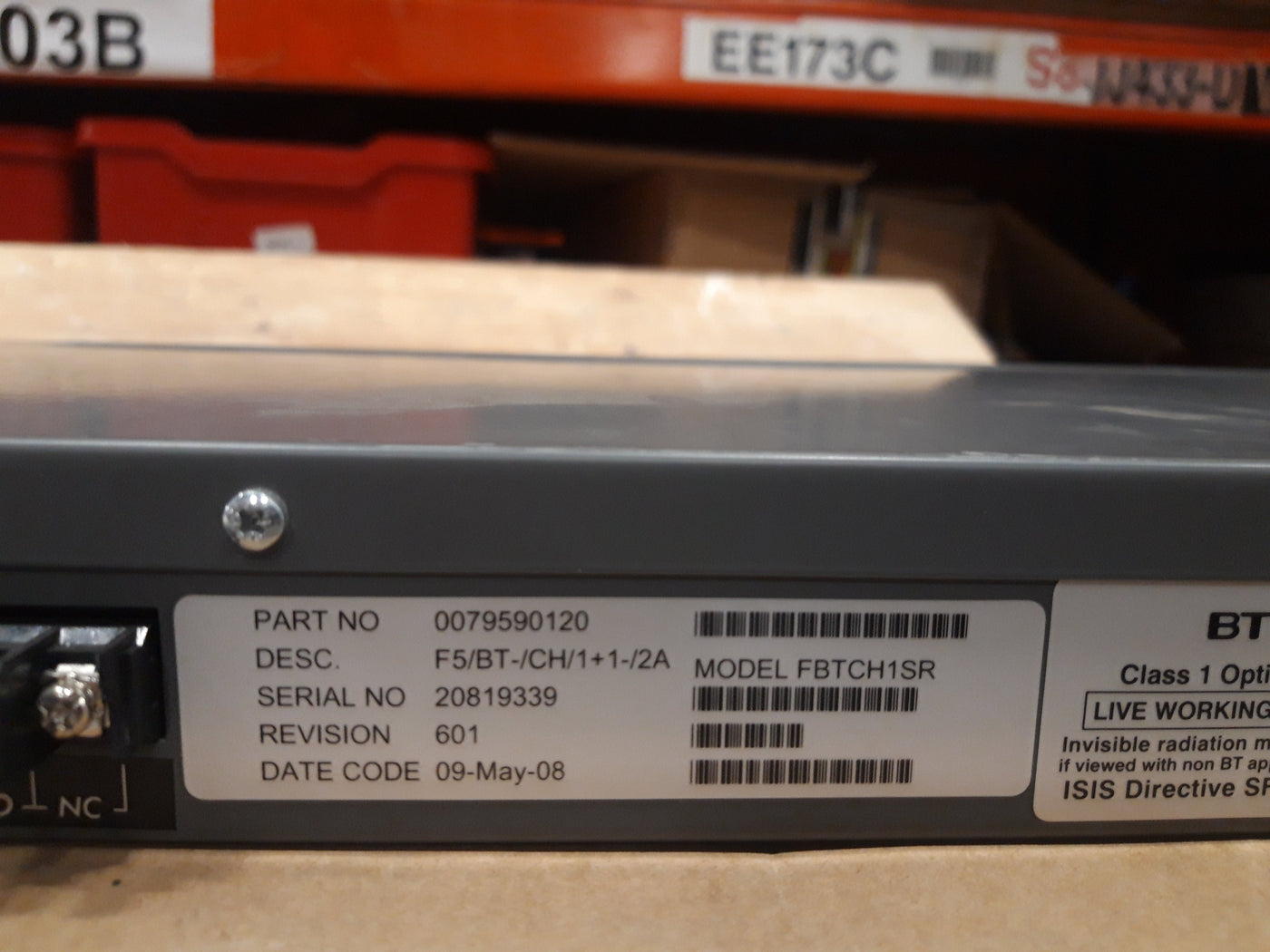 BT LAN/SAN Extension Services FBTCH1SR Module Rackmountable (0079590120 Used)