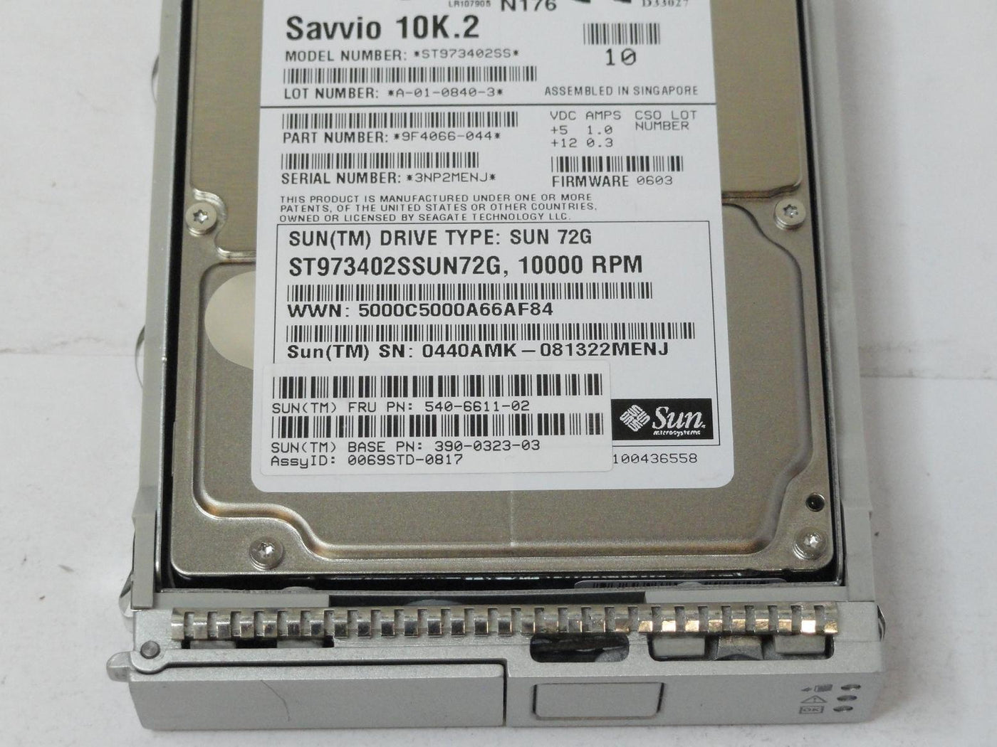 PR24688_9F4066-044_Seagate SUN 72GB SAS 10Krpm 2.5in HDD - Image3