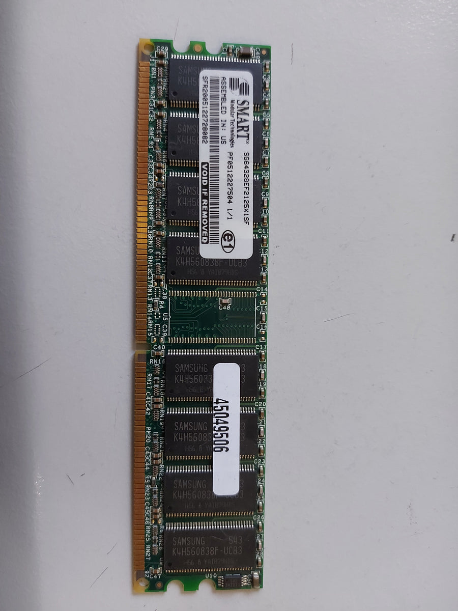 Smart 256MB 184Pin PC2700 DDR SDRAM DIMM Memory Module SG64328EF2125X1SF