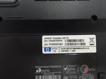 PR19797_nx6110_HP nx6110 512Mb 1.7Ghz 60gb HDD Laptop - Image7