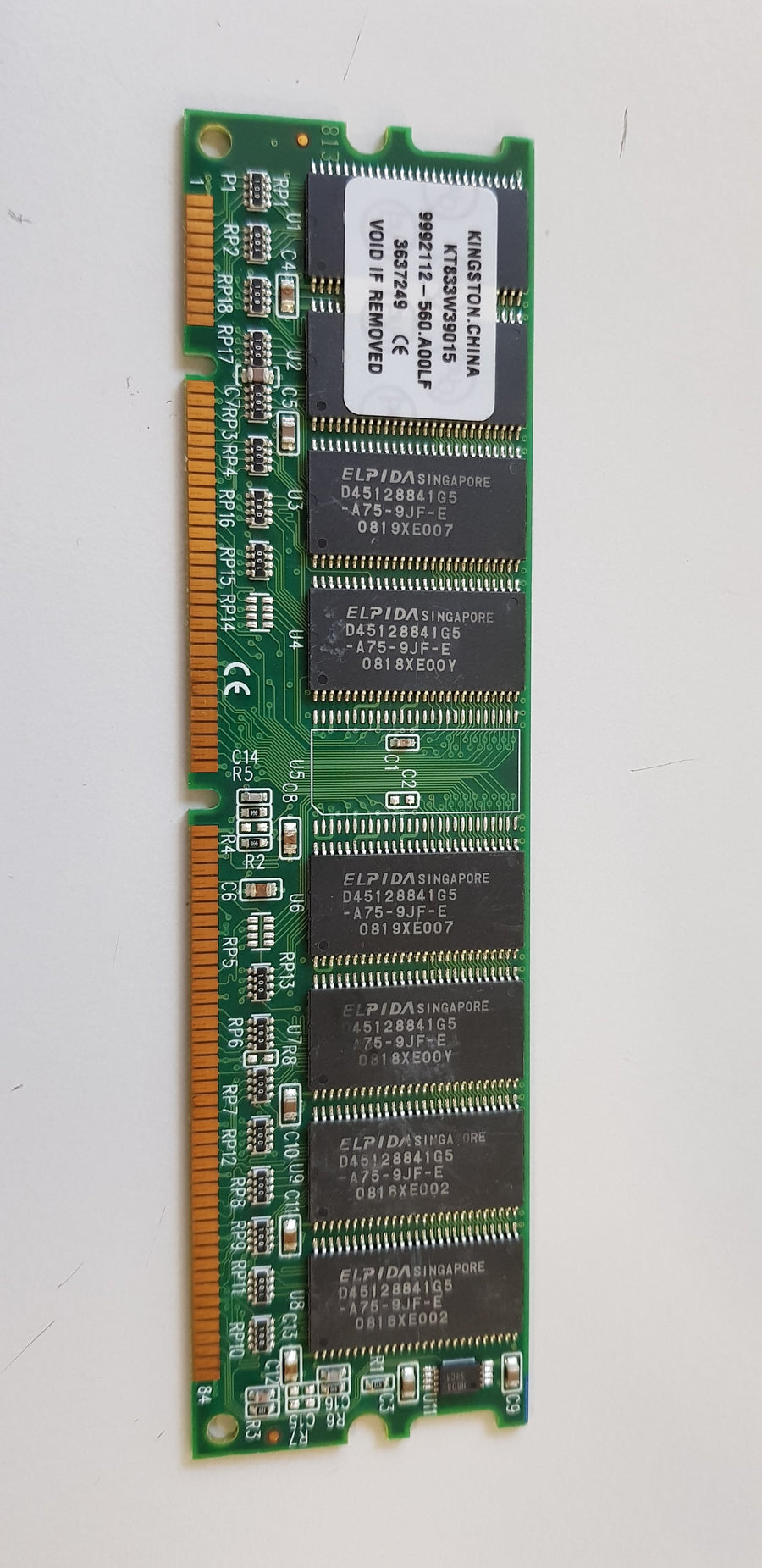 Kingston 128MB PC133 133MHz non-ECC 168Pin SDRAM DIMM ( KT833W39015, 9992112-560.A00LF ) REF