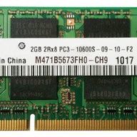SAMSUNG 2GB PC3-10600S DDR3-1333MHZ SODIMMM Laptop Memory  (M471B5673FH0-CH9 REF)