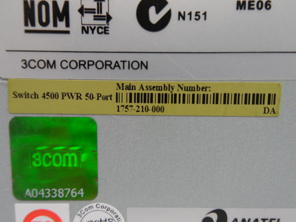 PR17587_1757-210-000_3Com SuperStack 3 Switch 4500 PWR 50-Port - Image7
