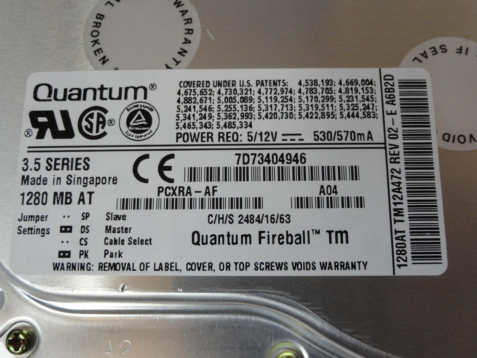 PR12261_TM12A014_Quantum/Compaq 1.2GB IDE 5400rpm 3.5in HDD - Image3