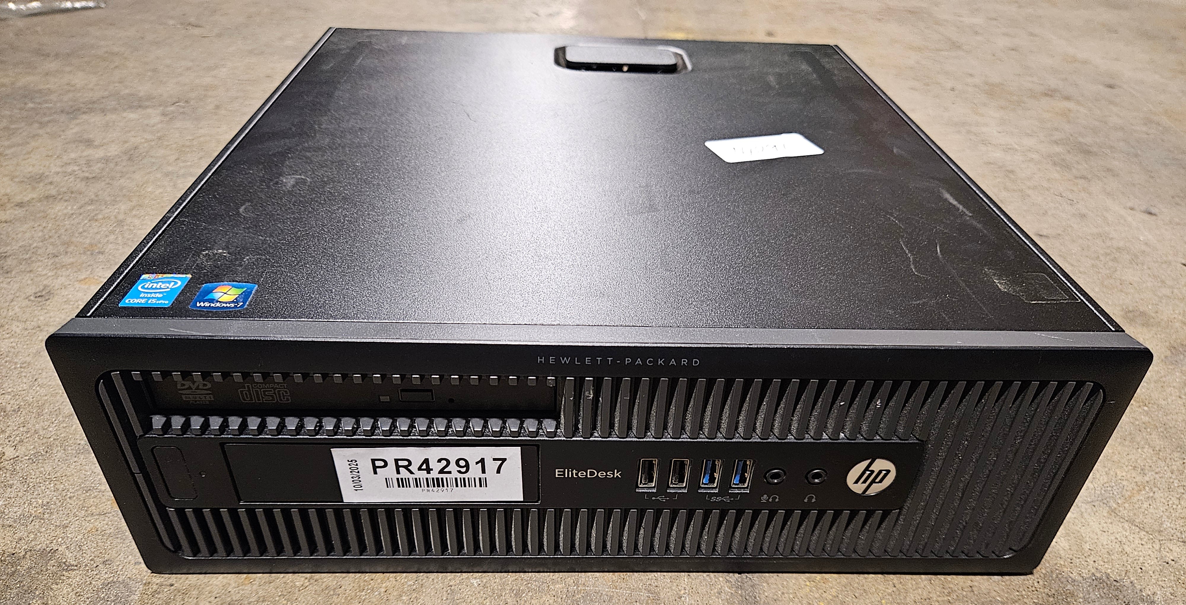 HP EliteDesk 800 G1 SFF DVD 4GB RAM i5-4570 3.2GHz NO HDD NO OS PC ( C8N26AV ) USED