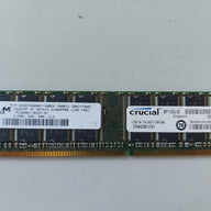 Micron/Crucial 512MB PC3200 DDR-400MHz non-ECC Unbuffered CL3 184-Pin DIMM Dual Rank Memory Module (MT16VDDT6464AY-40BG4 CT6464Z40B.16TGY)