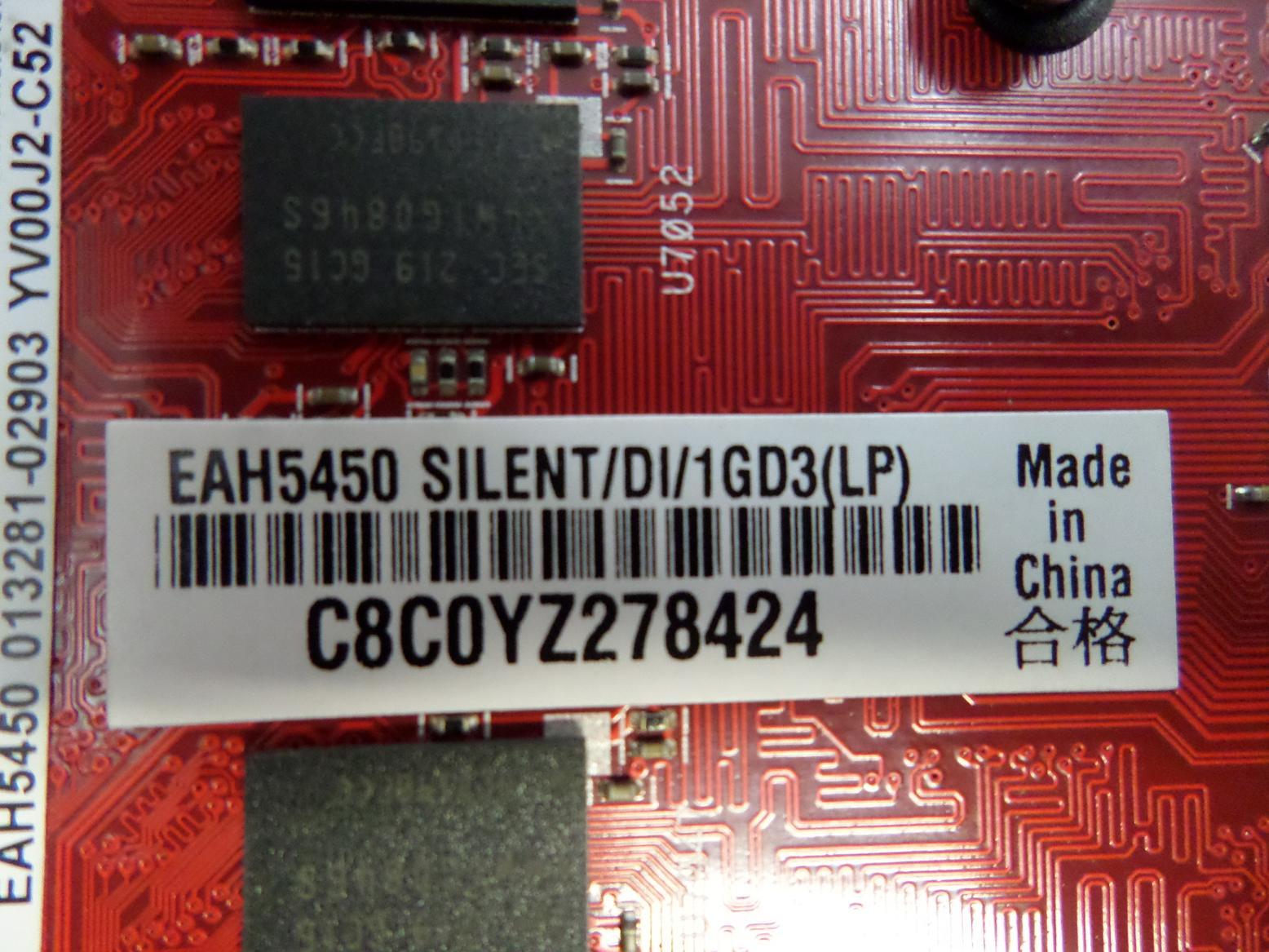 Asus EAH5450 Silent/DI/1GD3(LP) PCI-E Card ( EAH5450 ) REF