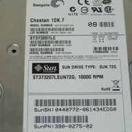 Seagate SUN 73GB SCSI 80 Pin 10Krpm 3.5in HDD in Caddy ( ST373207LC 9X3006-150 390-0275-02 540-5996-01 ) USED