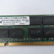 MT16HTF25664HY-800J2 - Micron 2GB 200p PC2-6400 CL6 16c 128x8 DDR2-800 2Rx8 1.8V SODIMM - Refurbished