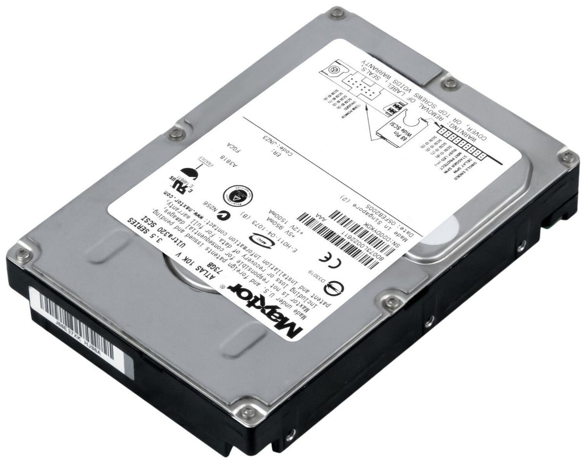 Maxtor Dell 73GB SCSI 68Pin 10Krpm 3.5" HDD ( 8D073L0 0C9791 ) REF
