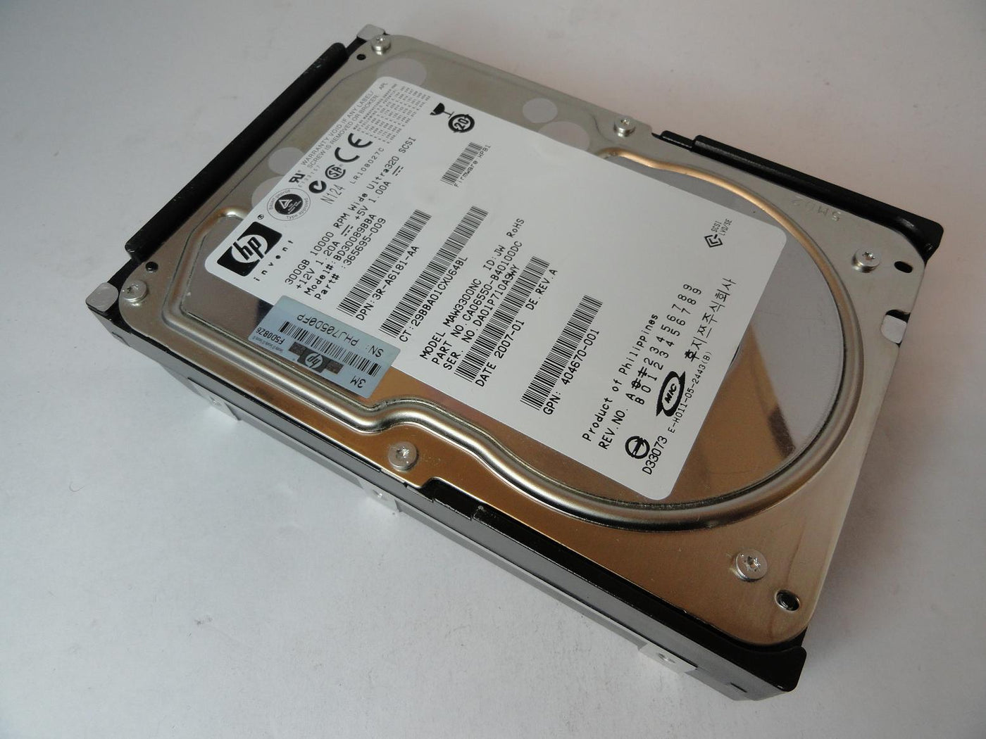 HP Fujitsu 300GB SCSI 80 Pin 10Krpm 3.5in HDD ( CA06550-B40100DC MAW3300NC 365695-009 BD30089BBA 404670-001 3R-A6181-AA ) REF