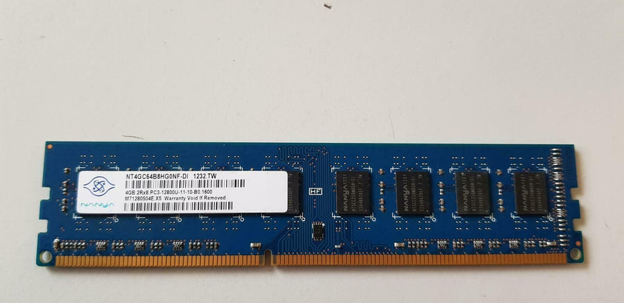 Nanya/HP 4GB 2Rx8 PC3-12800U 1600MHz non-ECC Unbuffered CL11 240-Pin DIMM ( NT4GC64B8HG0NF-DI 655410-150 ) REF