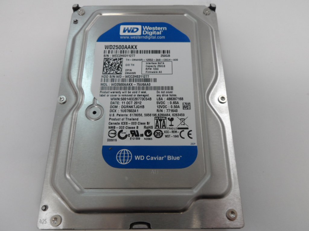 WD2500AAKX-75U6AA0 - Western Digital Dell 250GB SATA 7200rpm 3.5in Caviar Blue HDD - USED