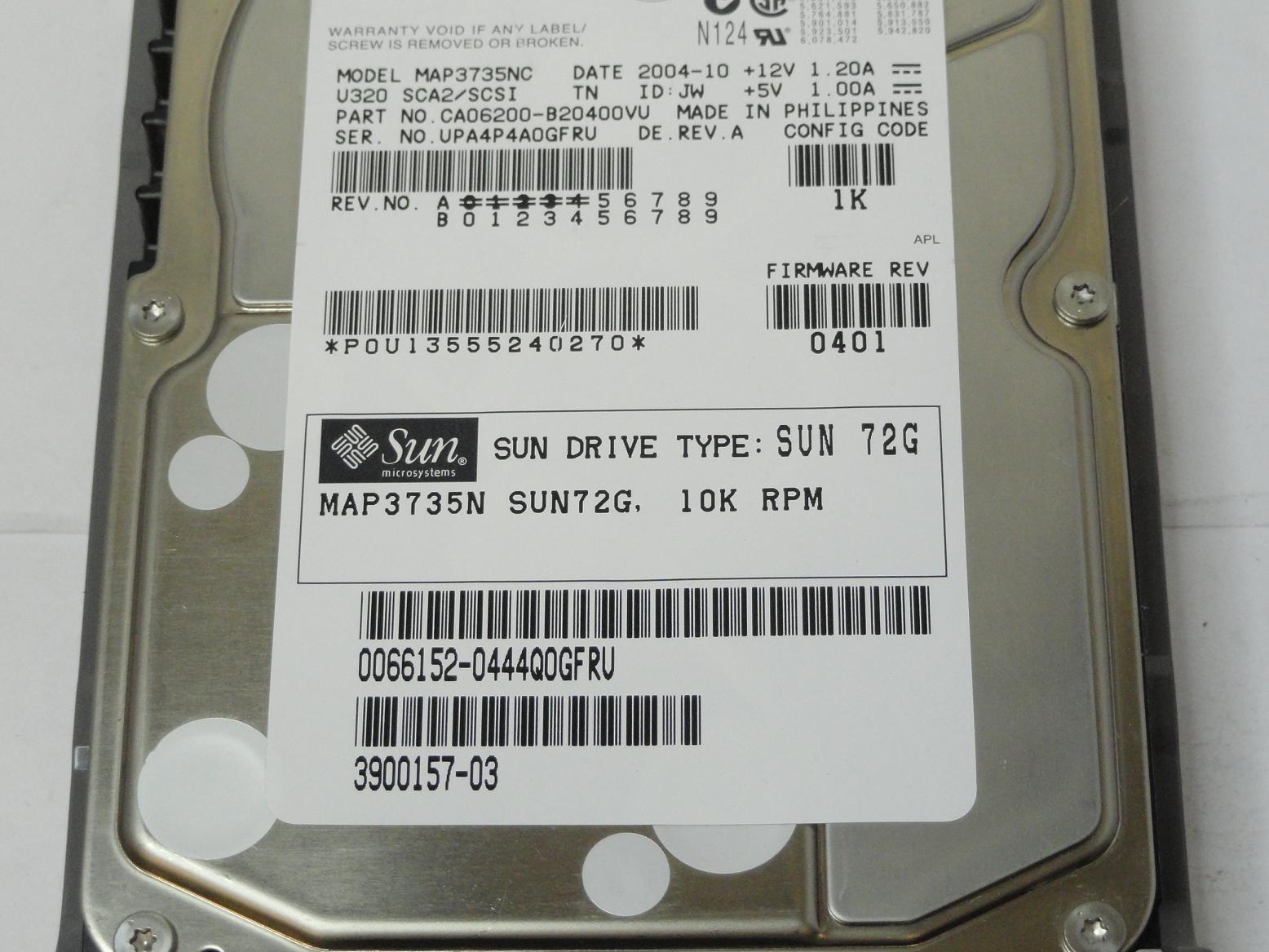 PR12037_CA06200-B20400VU_Sun Fujitsu 73GB SCSI 80pin 10Krpm 3.5in HDD - Image4