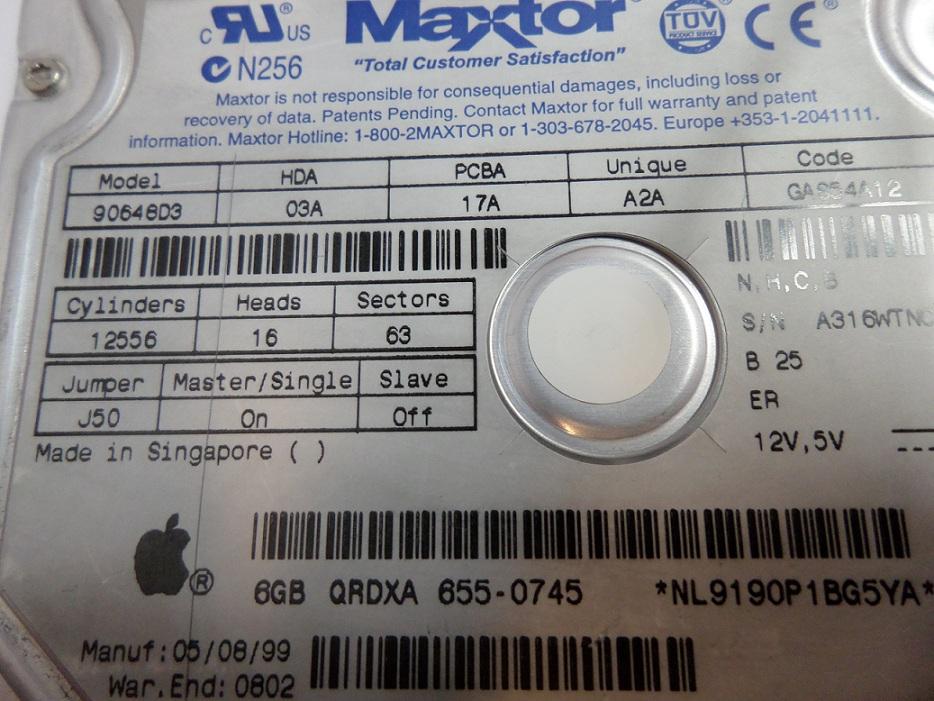 PR14419_90648D3_Apple Maxtor 6.4GB IDE 5400rpm 3.5in HDD - Image3