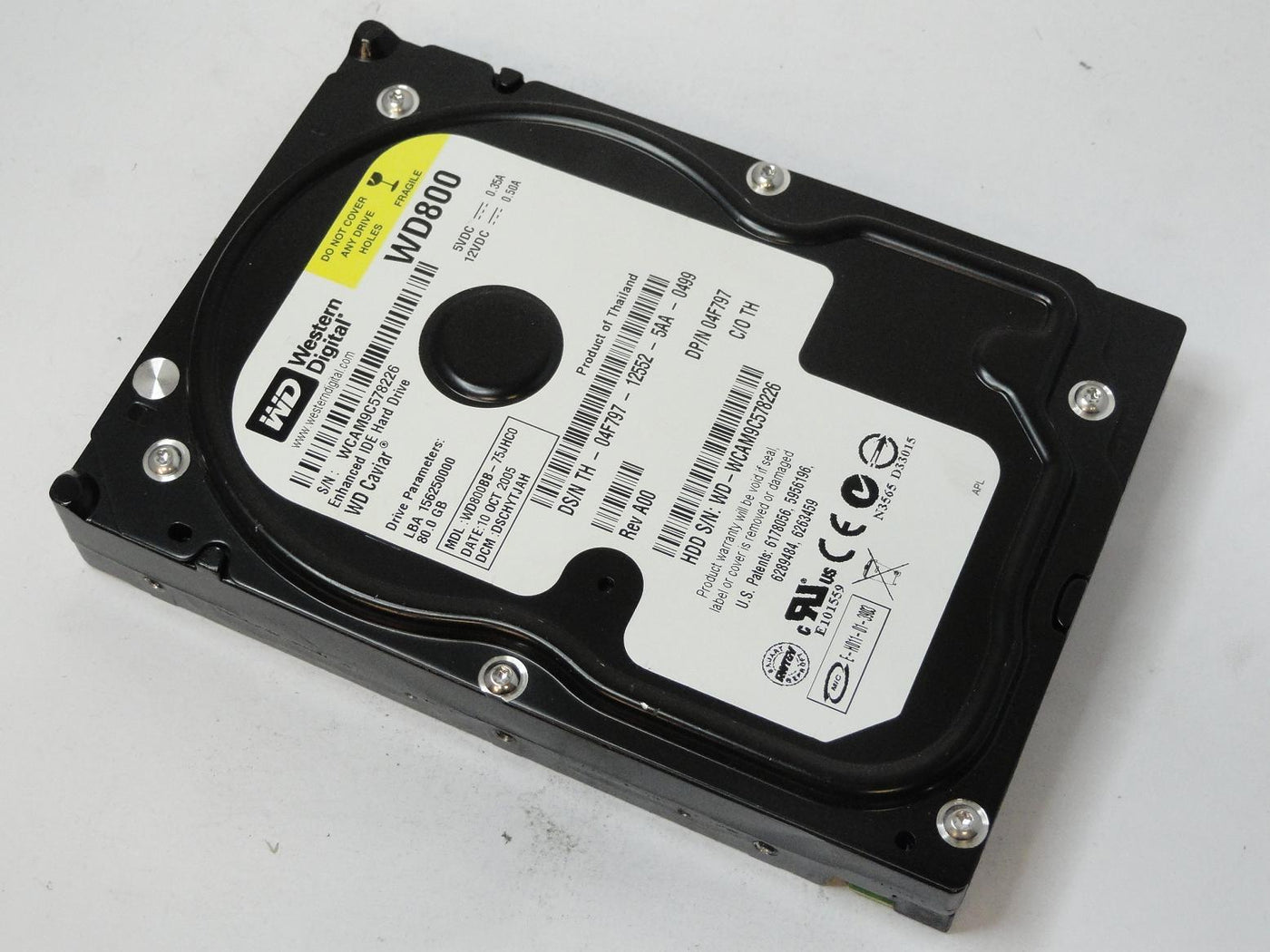 WD800BB-75JHC0 - Western Digital Dell 80Gb IDE 7200rpm 3.5" HDD - Refurbished