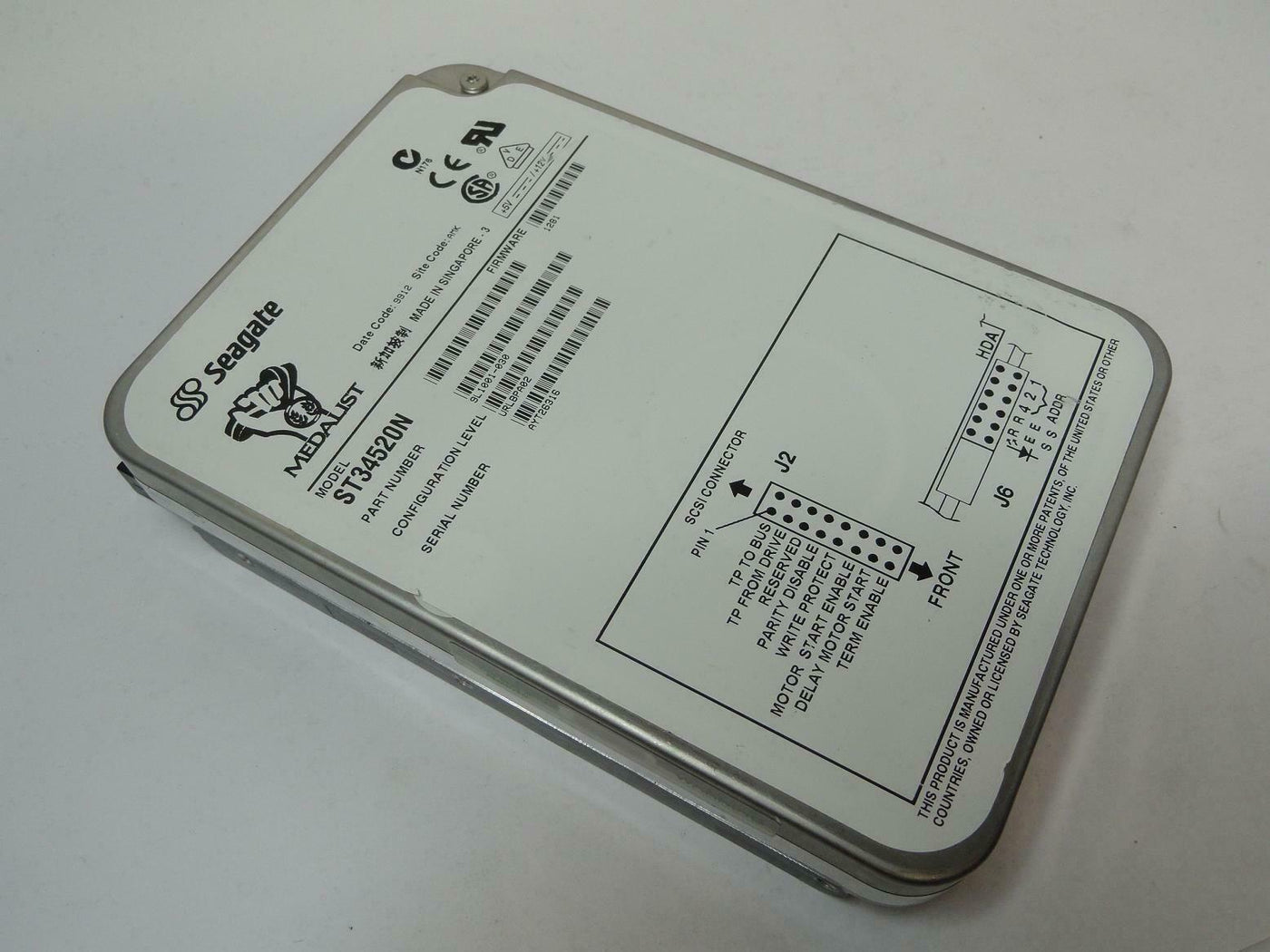 Seagate 4.3GB SCSI 50 Pin 7200rpm 3.5in HDD ( 9L1001-030 ST34520N ) REF