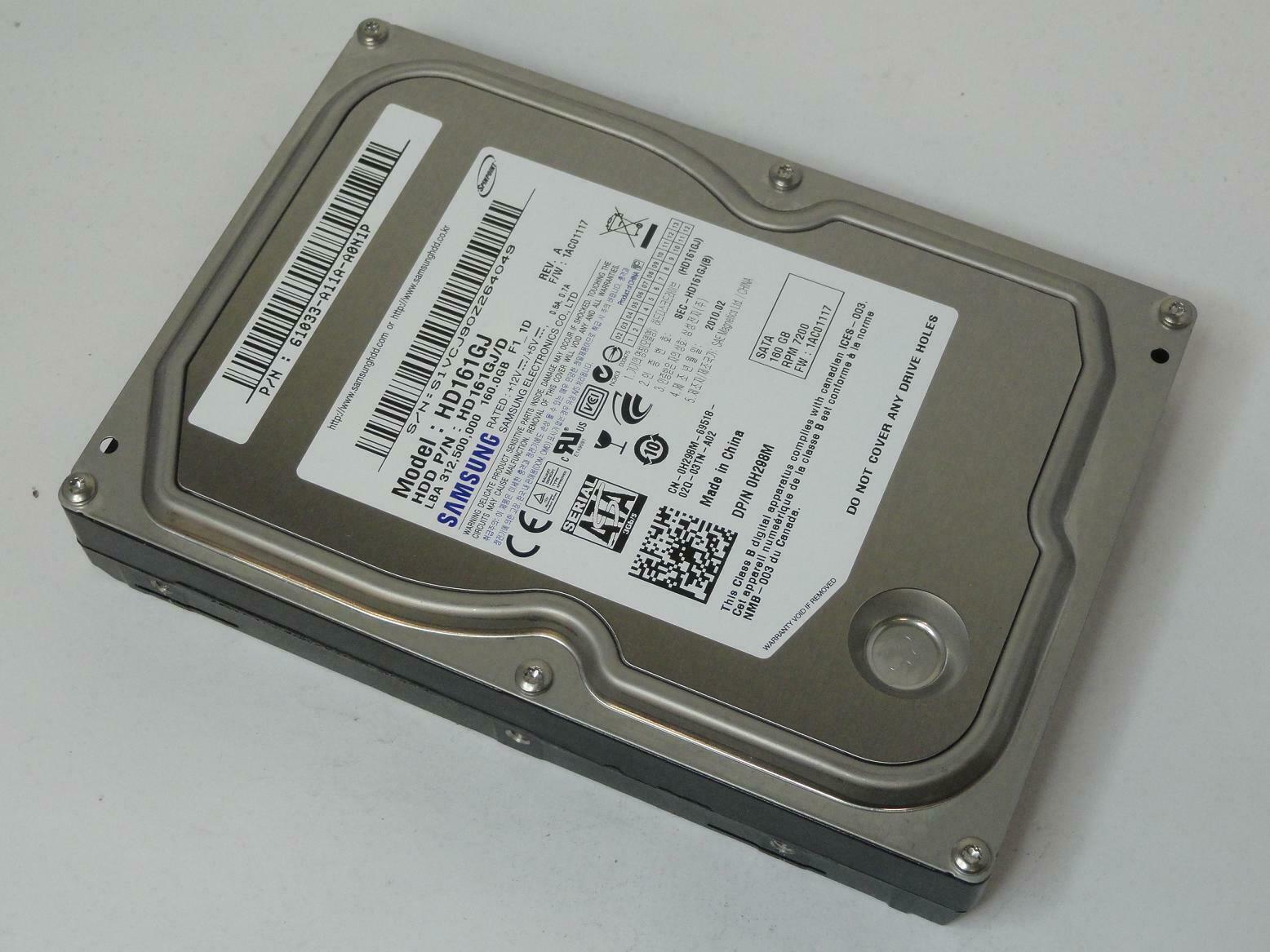 Samsung Dell 160Gb SATA 7200rpm 3.5" HDD ( HD161GJ/D HD161GJ 0H298M ) USED