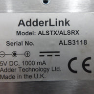 AdderLink Silver CAT5 KVM Extender NO PSU ( ALSTX_ALSRX AdderLink ) USED