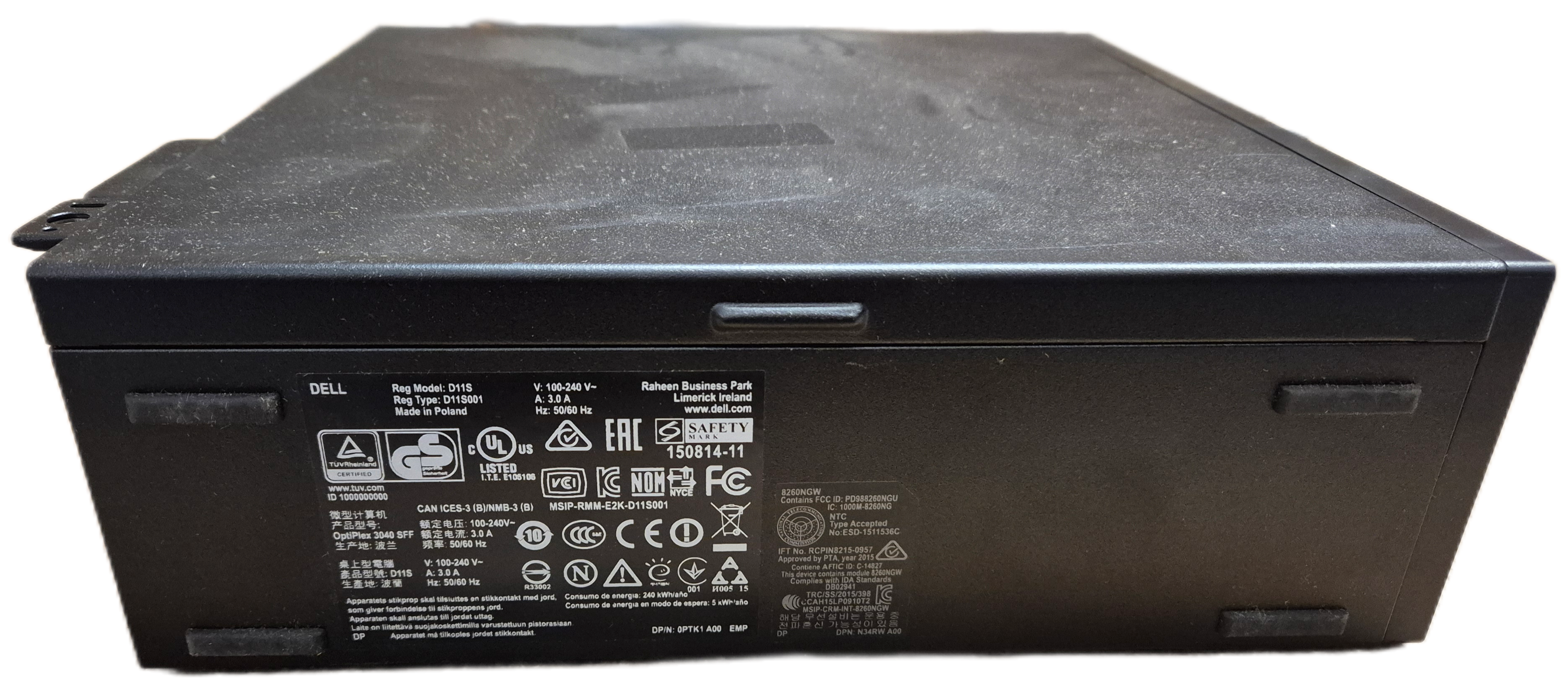 Dell Optiplex 3040 SFF 500GB HDD DVD 4GB RAM i3-6100 3.7GHz Win10 wifi present w/ antenna ( D11S001 ) USED Grade A boxed 