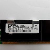 Elpida IBM 4GB PC2-5300 DDR2-667MHz 240-Pin ( EBE41FE4ABHD-6E-E BPA 41Y2845 39M5797 ) REF