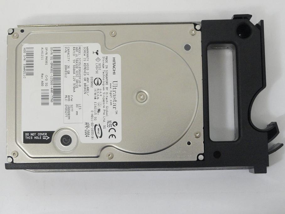 PR14499_08K0312_Dell / Hitachi 36Gb SCSI 80 Pin 3.5in HDD in Caddy - Image2
