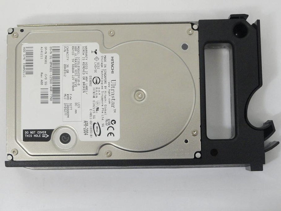 PR14499_08K0312_Dell / Hitachi 36Gb SCSI 80 Pin 3.5in HDD in Caddy - Image2