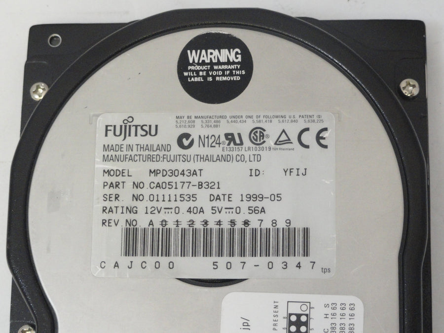 PR11909_CA05177-B321_Fujitsu 4.3GB IDE 5400rpm 3.5in HDD - Image2