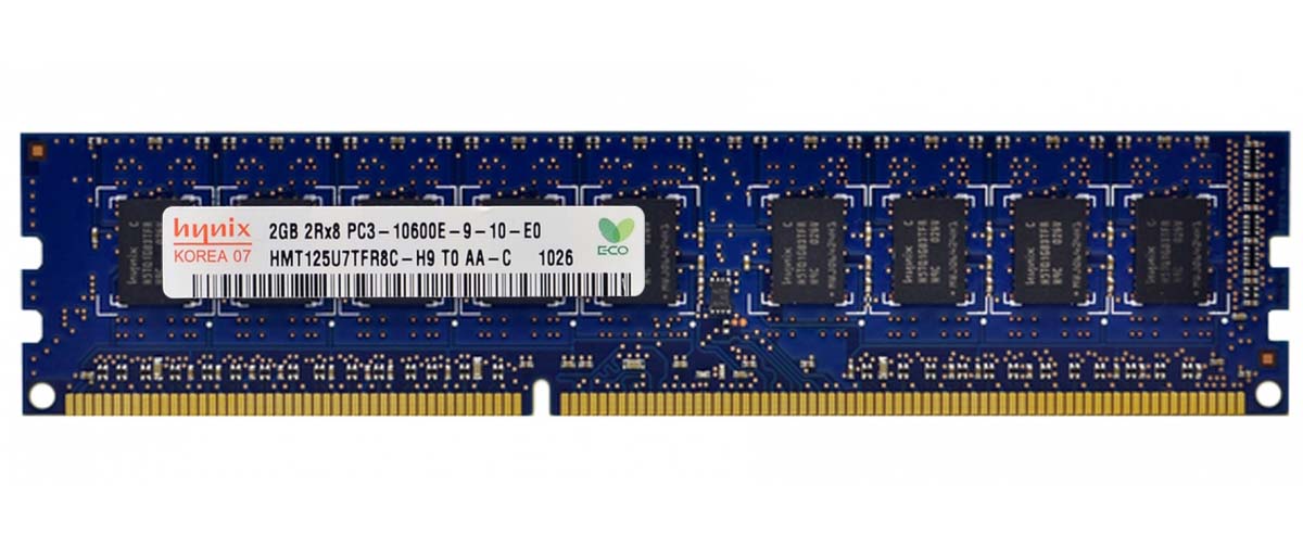Hynix 2GB PC3-10600 DDR3-1333MHz ECC Unbuffered CL9 240-Pin DIMM ( HMT125U7TFR8C-H9 ) REF