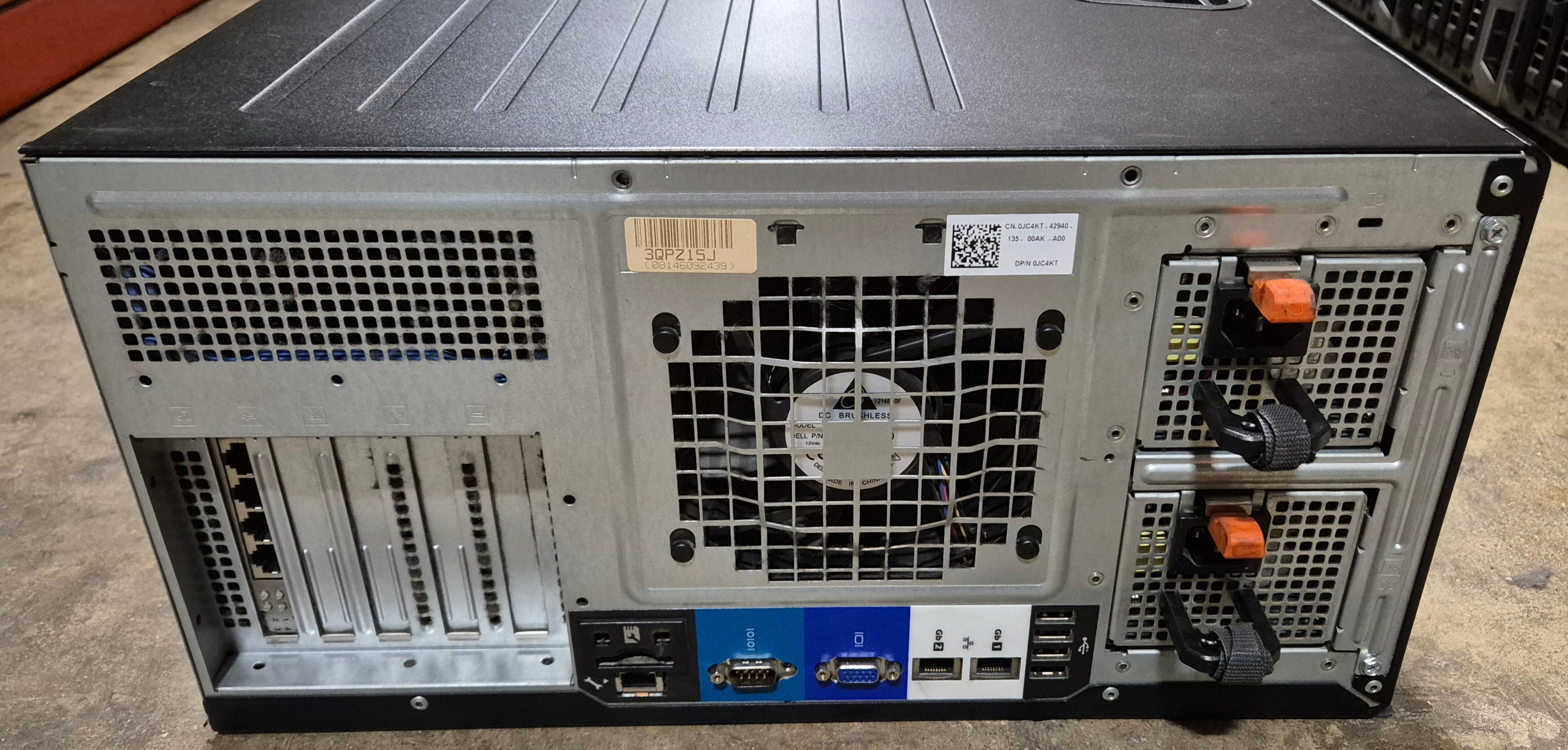 Dell PowerEdge T310 2GB RAM Xeon X3450 2.67GHz NO OS NO HDD Dual PSU x2 Caddies WinSVR 2008 COA ( E09S ) USED