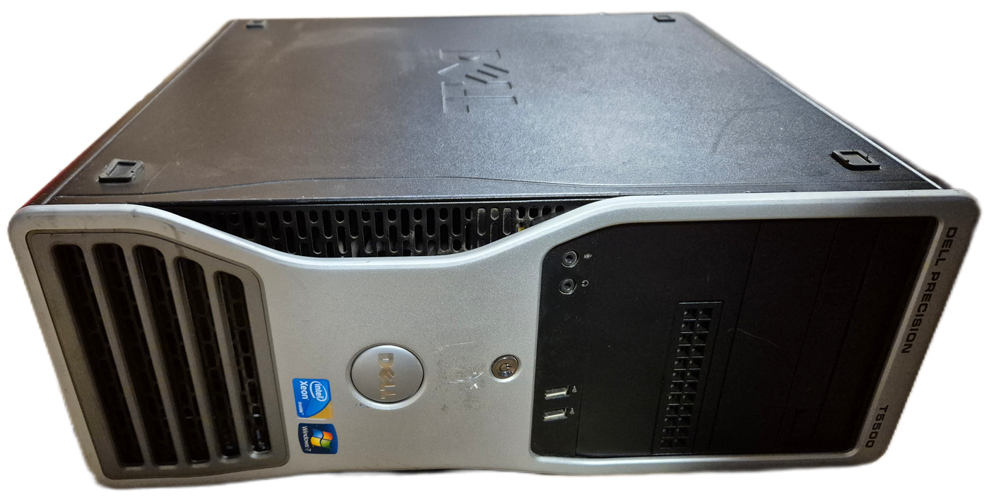 Dell Precision T5500 Xeon 5690 3.47GHz 360GB HDD 48GB RAM DVD Linux Win7Pro COA present USED