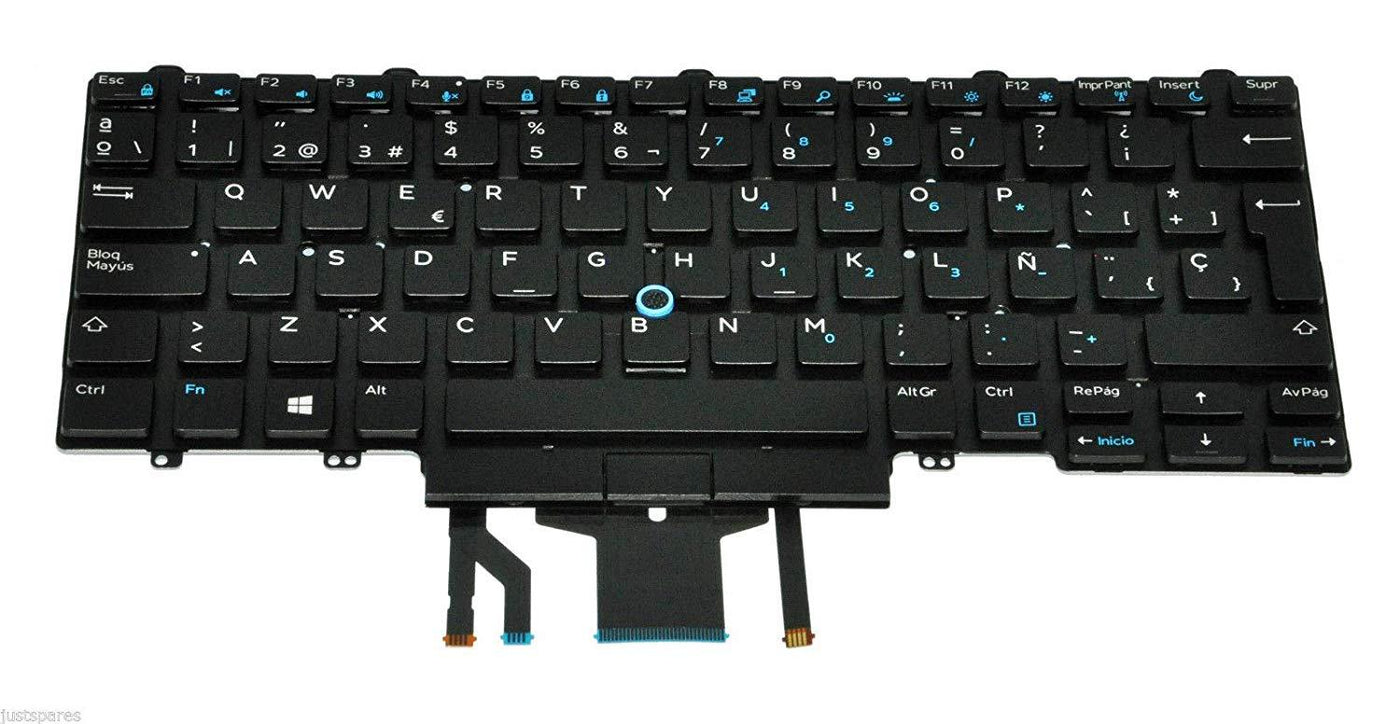DELL Genuine Latitude Spanish Layout Dual Pointing Backlit Keyboard (6VTCP NEW PLAIN PACKAGING)