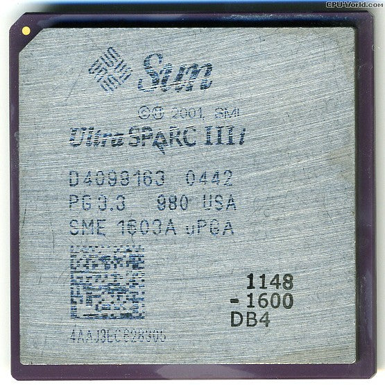 Sun 1.28GHZ CPU for Ultra Sparc IIIi ( SME1603 ) REF