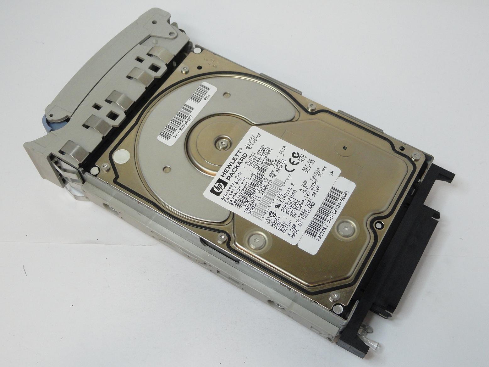 22L0314 - IBM HP 4.2GB SCSI 80 Pin 7200rpm 3.5in HDD in Caddy - Refurbished
