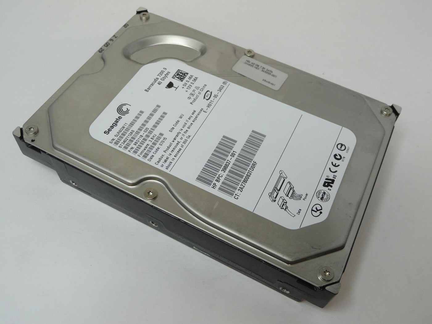 9BD11B-020 - Seagate 40GB SATA 7200rpm 3.5in Barracuda 7200.9 HDD - Refurbished