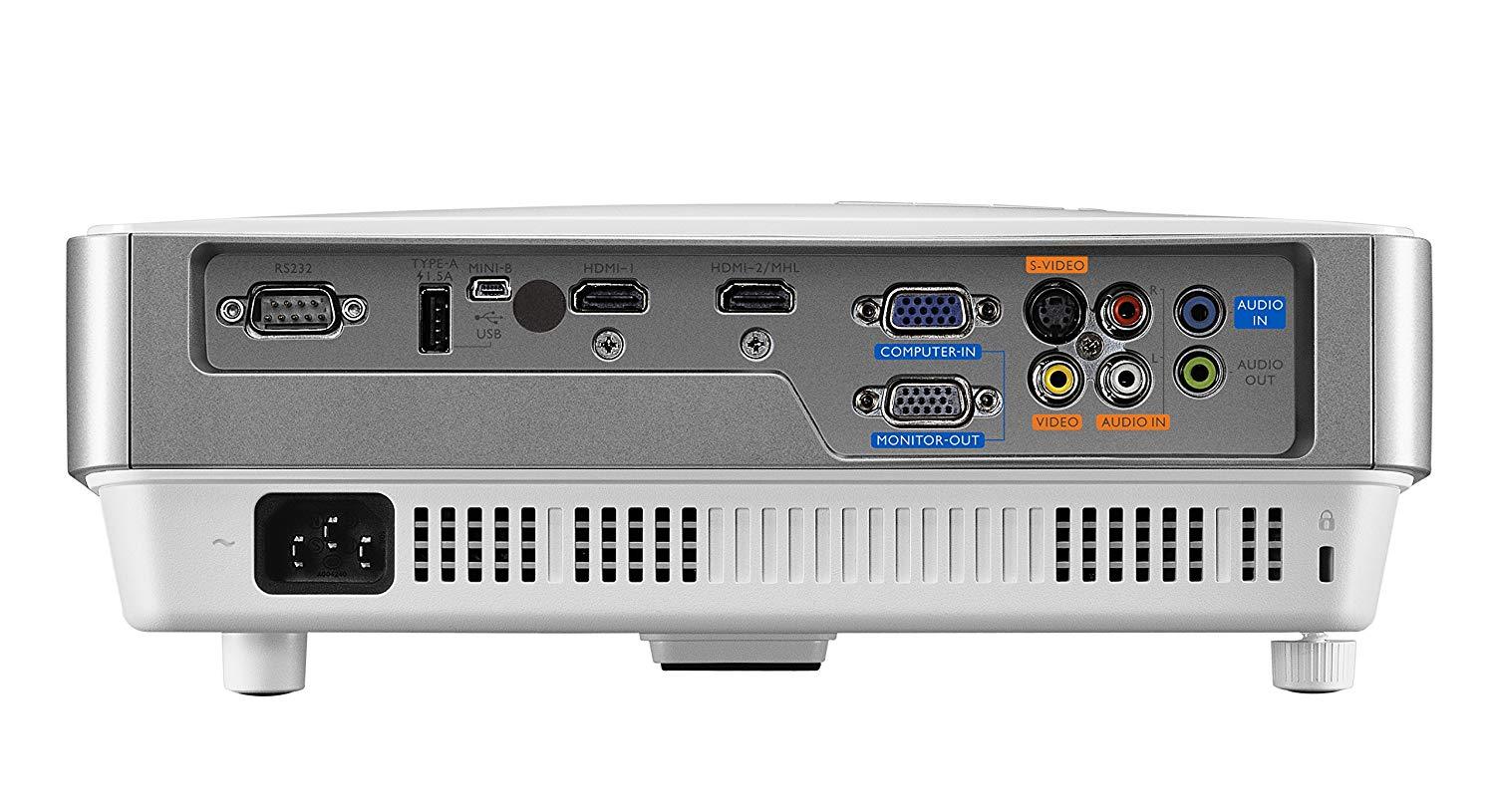 BenQ MS630ST SVGA Short Throw DLP Projector for Business Office, 3200 ANSI Lumens - Silver/White (9HJDY7713E NOB)