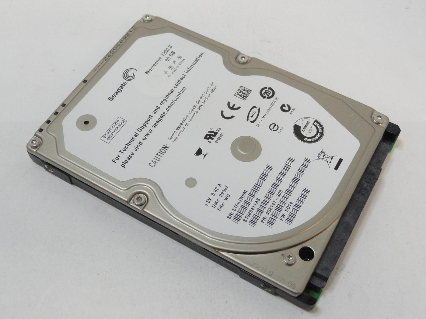 9GE141-300 - Seagate 80GB SATA 7200rpm 2.5in HDD - Refurbished