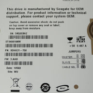 PR23494_9DHA31-750_Seagate 40GB IDE 5400rpm 2.5in HDD - Image2