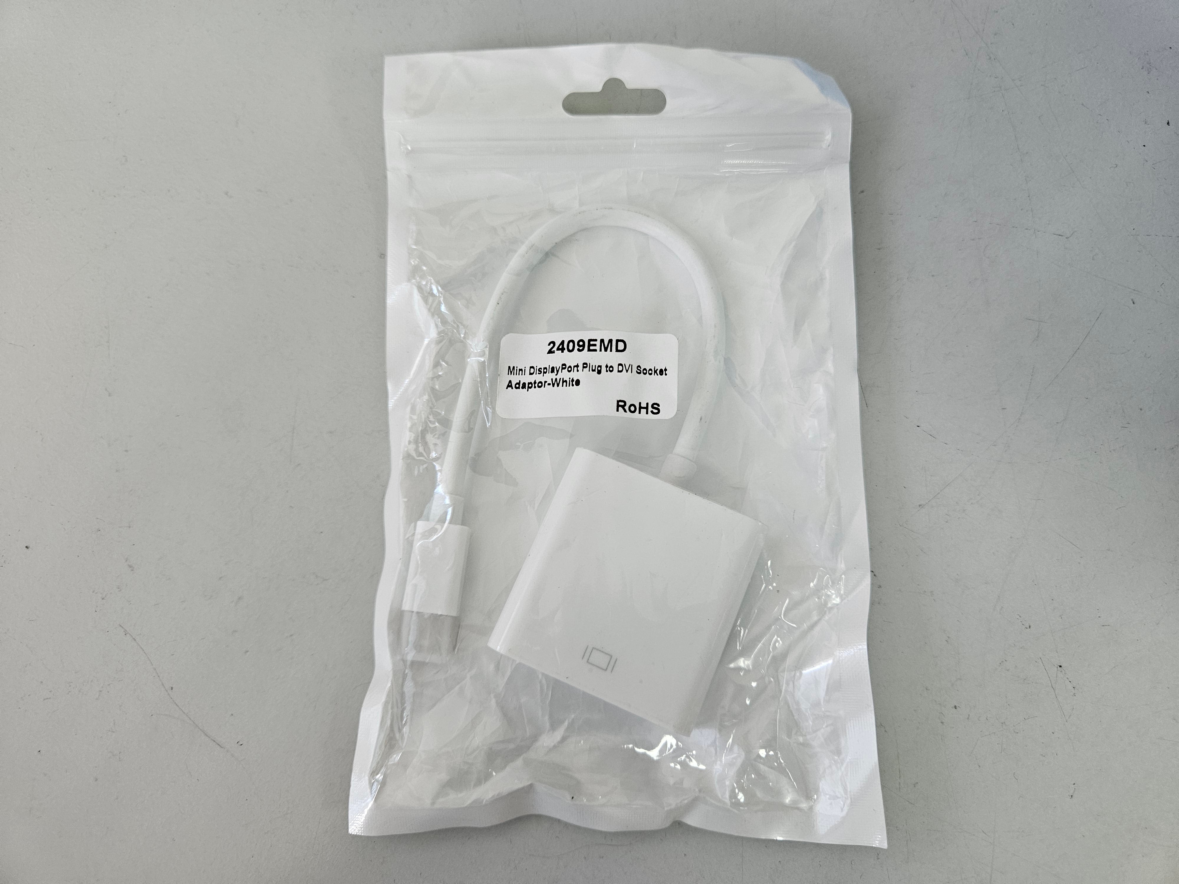 Videk Mini DisplayPort Plug to DVI Socket Adaptor - White ( 2409EMD ) NEW