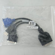 Supermicro KVM SUVI 36Pin to 9Pin/15Pin/2USB 11.5CM Cable ( CBL-0218L ) NEW