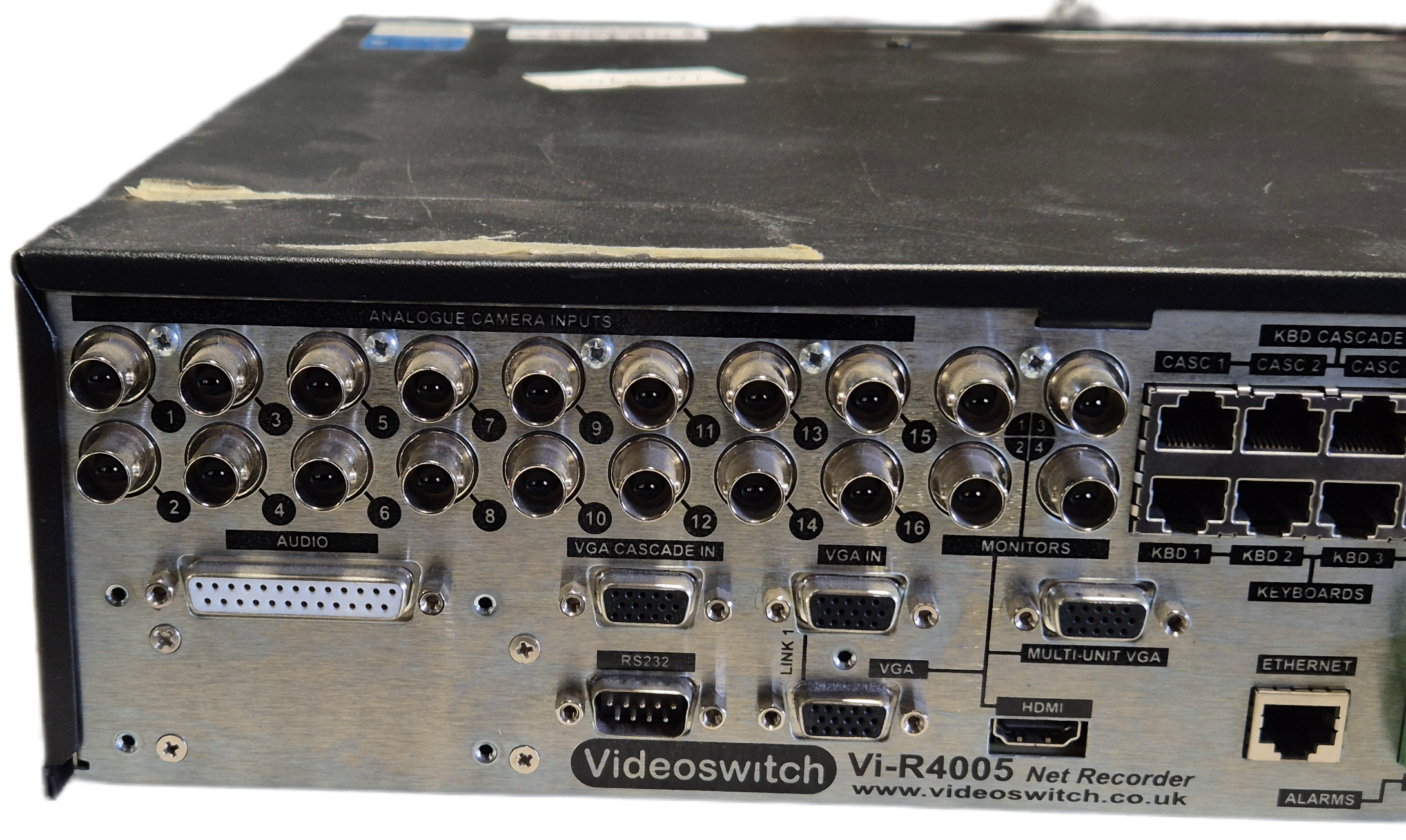 VideoSwitch Vi-R4000 16 Camera 1TB Net Recorder CCTV DVR - Missing key to drive caddy - password reset ( Vi-R4005T1 ) USED