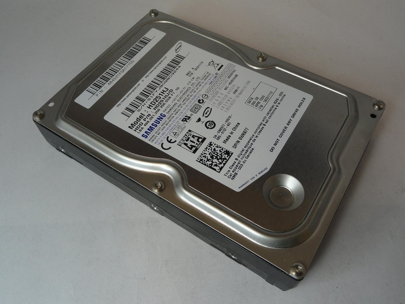 PR22614_HD251HJ/D_Samsung Dell 250GB SATA 7200rpm 3.5in HDD - Image3