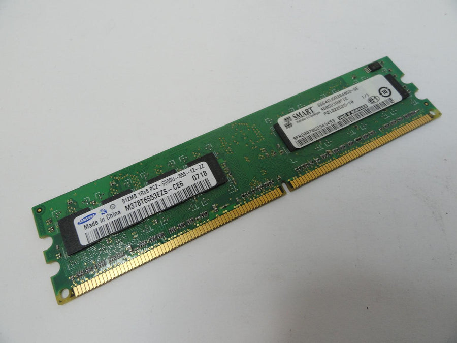 PC2-5300U-555-12-ZZ - Samsung Smart 512MB PC2-5300 DDR2-667MHz non-ECC Unbuffered CL5 240-Pin DIMM Memory - Refurbished