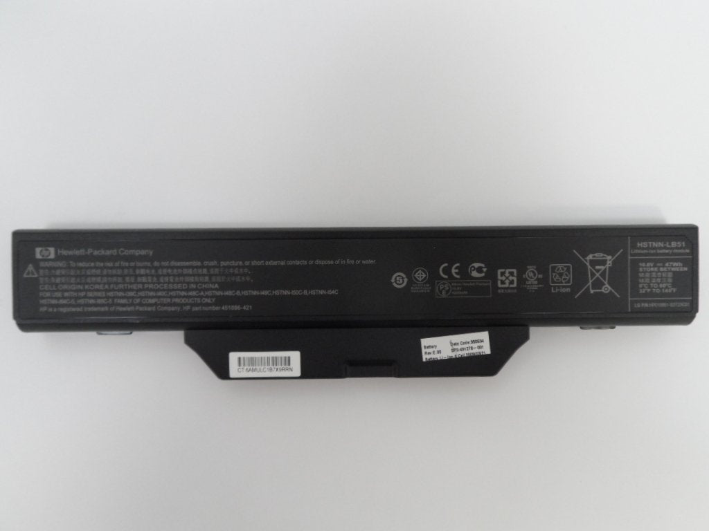 491278-001 - HP 491278-001 Battery Li-ion 6 Cell Battery - Black - Refurbished