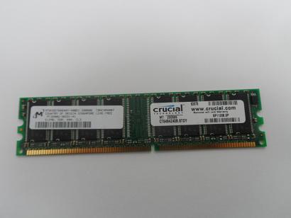  Micron Crucial 512MB PC3200 DDR-400MHz DIMM ( MT8VDDT6464AY-40BD1 CT646AZ40B ) REF