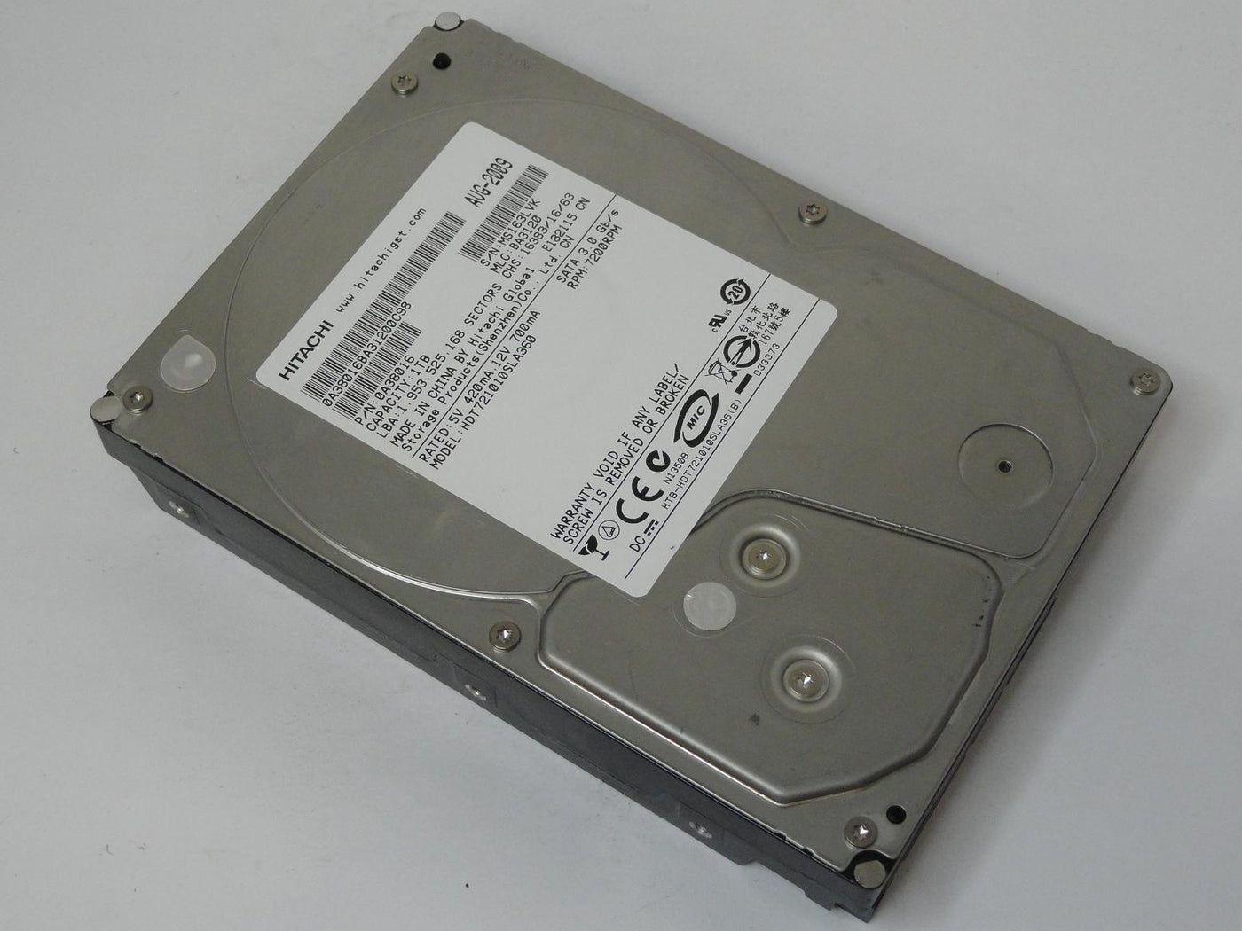 0A38016 - Hitachi 1TB SATA 7200rpm 3.5in HDD - Refurbished