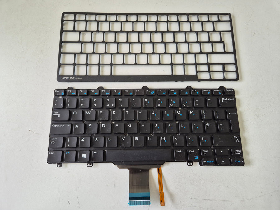 Dell Latitude E7250 UK Keyboard + plastic surround ( PK1313O1B12 NSK-LMABC 0U 0D2C6M ) USED